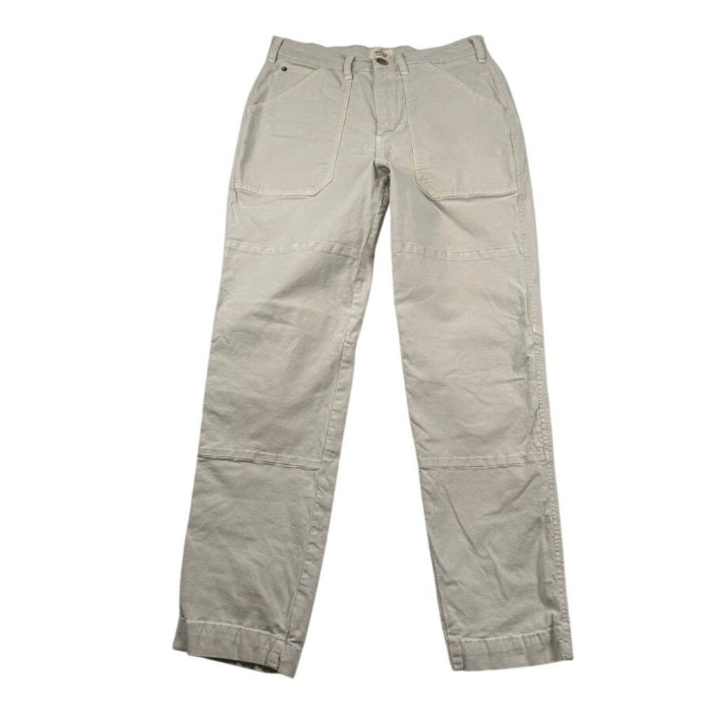 Marine Layer Pants Womens 32 Double Knee Work Pants Stone Khaki Canvas Utility
